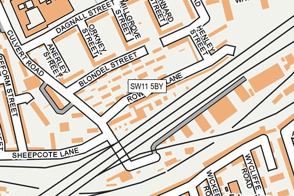 SW11 5BY map - OS OpenMap – Local (Ordnance Survey)