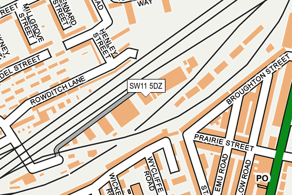 SW11 5DZ map - OS OpenMap – Local (Ordnance Survey)