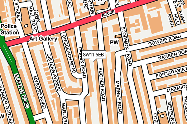 SW11 5EB map - OS OpenMap – Local (Ordnance Survey)