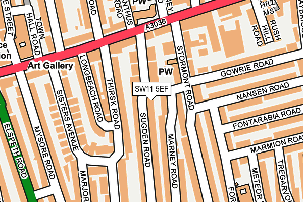 SW11 5EF map - OS OpenMap – Local (Ordnance Survey)