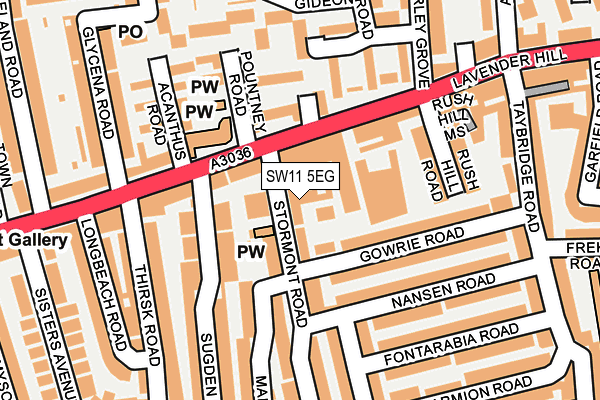 SW11 5EG map - OS OpenMap – Local (Ordnance Survey)