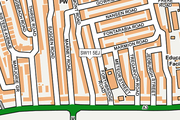 SW11 5EJ map - OS OpenMap – Local (Ordnance Survey)