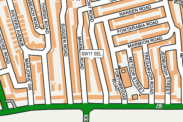 SW11 5EL map - OS OpenMap – Local (Ordnance Survey)