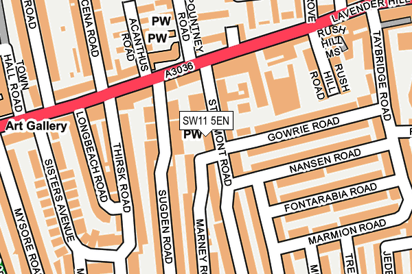 SW11 5EN map - OS OpenMap – Local (Ordnance Survey)