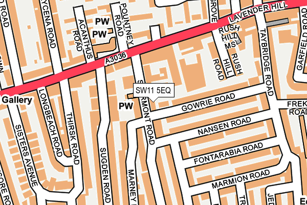 SW11 5EQ map - OS OpenMap – Local (Ordnance Survey)