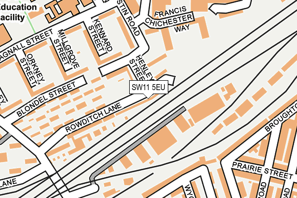 SW11 5EU map - OS OpenMap – Local (Ordnance Survey)