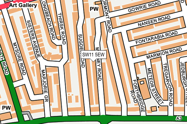 SW11 5EW map - OS OpenMap – Local (Ordnance Survey)