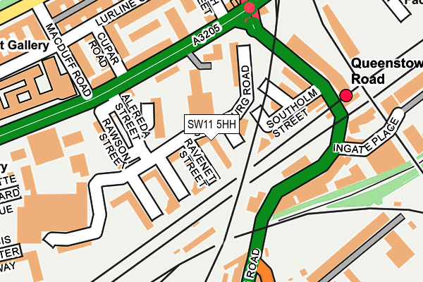 SW11 5HH map - OS OpenMap – Local (Ordnance Survey)