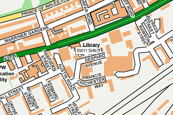 SW11 5HN map - OS OpenMap – Local (Ordnance Survey)