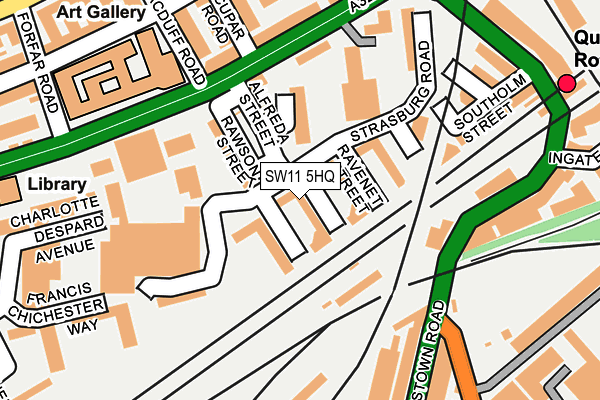 SW11 5HQ map - OS OpenMap – Local (Ordnance Survey)