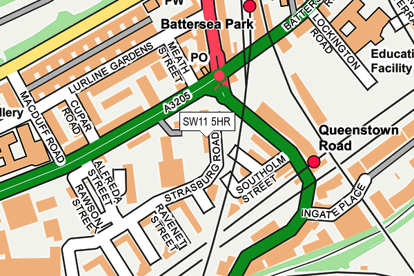 SW11 5HR map - OS OpenMap – Local (Ordnance Survey)