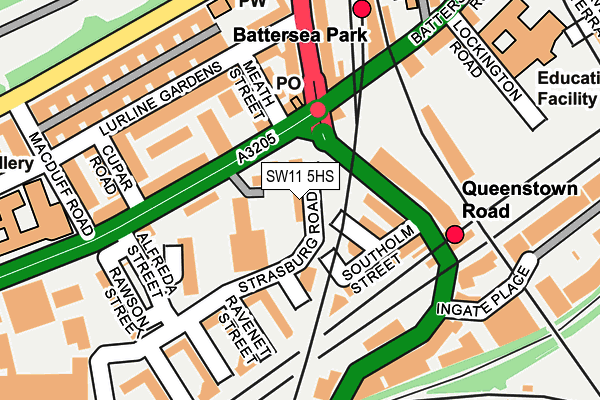 SW11 5HS map - OS OpenMap – Local (Ordnance Survey)