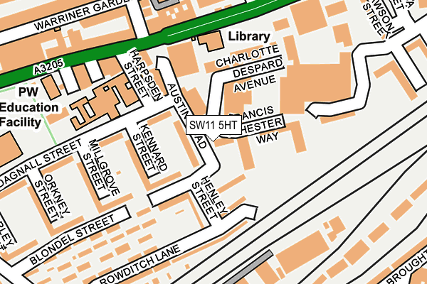 SW11 5HT map - OS OpenMap – Local (Ordnance Survey)