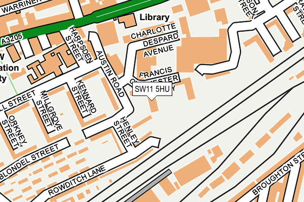 SW11 5HU map - OS OpenMap – Local (Ordnance Survey)