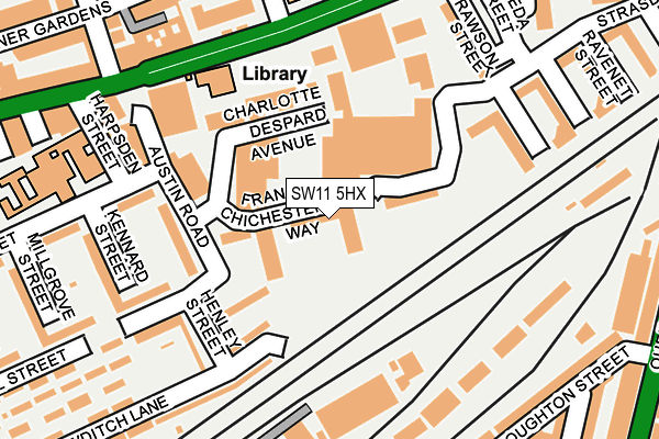 SW11 5HX map - OS OpenMap – Local (Ordnance Survey)
