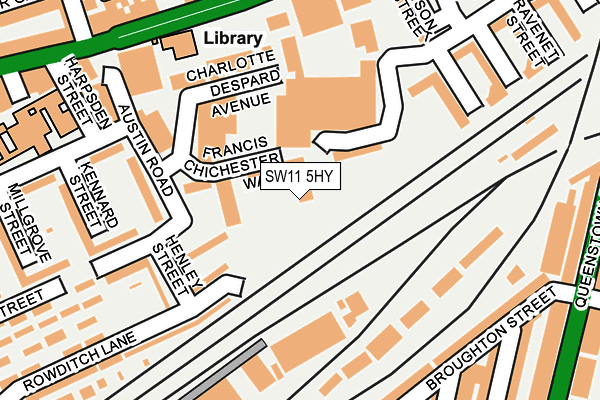 SW11 5HY map - OS OpenMap – Local (Ordnance Survey)
