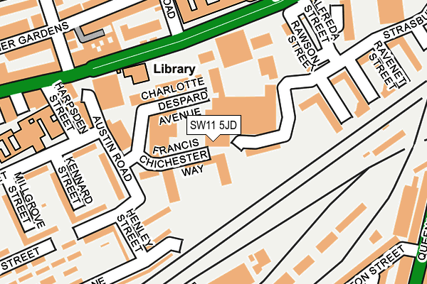 SW11 5JD map - OS OpenMap – Local (Ordnance Survey)