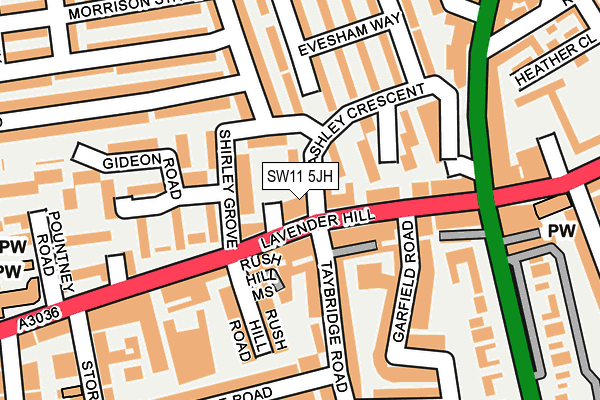 SW11 5JH map - OS OpenMap – Local (Ordnance Survey)