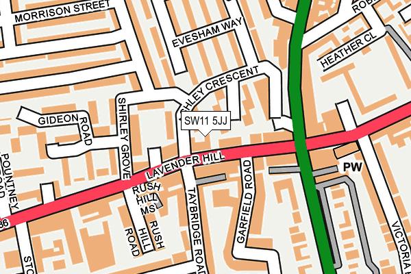 SW11 5JJ map - OS OpenMap – Local (Ordnance Survey)