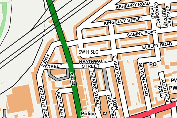 SW11 5LG map - OS OpenMap – Local (Ordnance Survey)