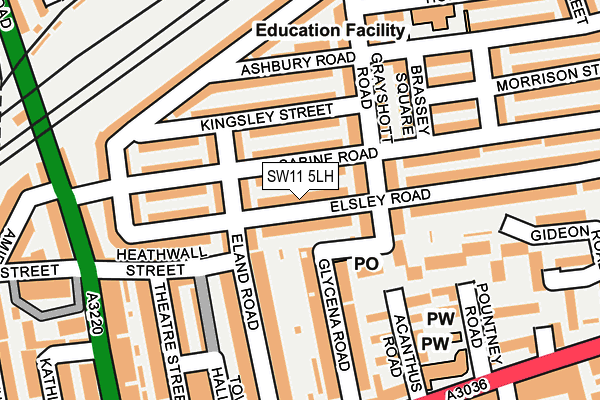 SW11 5LH map - OS OpenMap – Local (Ordnance Survey)