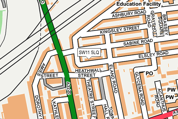 SW11 5LQ map - OS OpenMap – Local (Ordnance Survey)