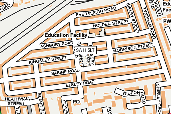 SW11 5LT map - OS OpenMap – Local (Ordnance Survey)