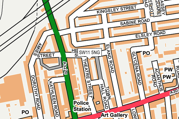 SW11 5NG map - OS OpenMap – Local (Ordnance Survey)