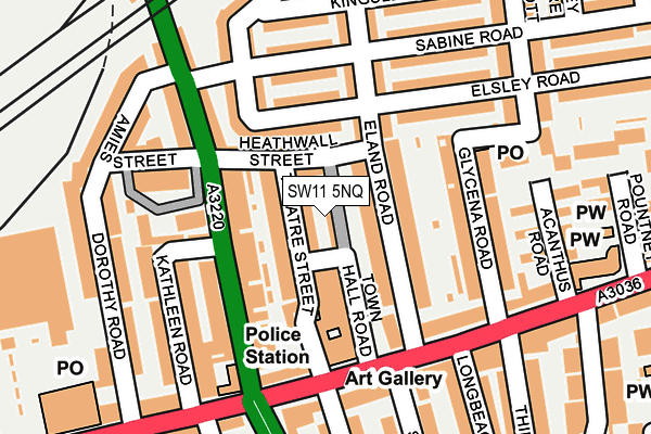 SW11 5NQ map - OS OpenMap – Local (Ordnance Survey)