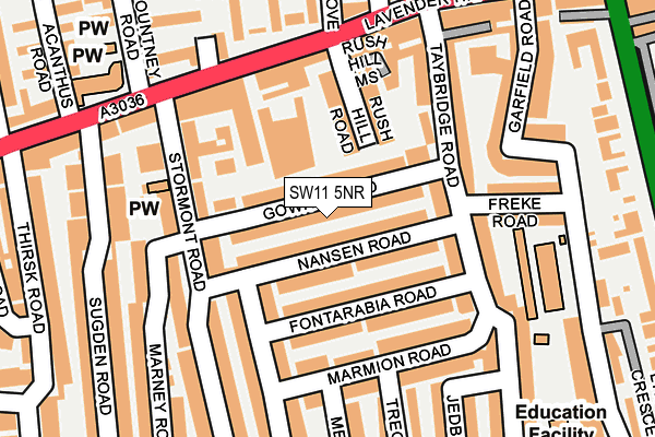 SW11 5NR map - OS OpenMap – Local (Ordnance Survey)