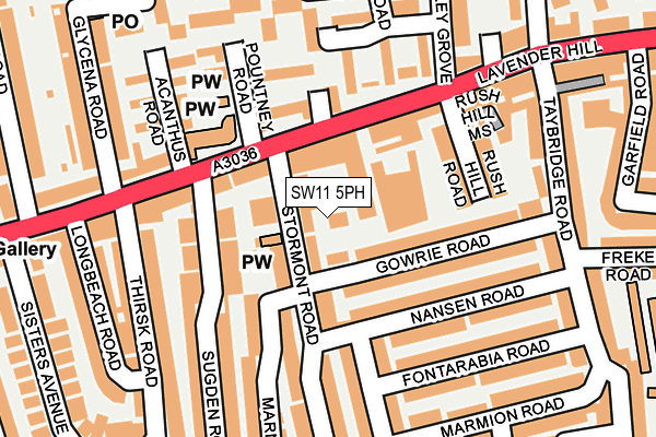 SW11 5PH map - OS OpenMap – Local (Ordnance Survey)