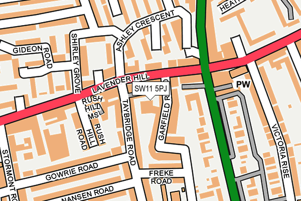 SW11 5PJ map - OS OpenMap – Local (Ordnance Survey)
