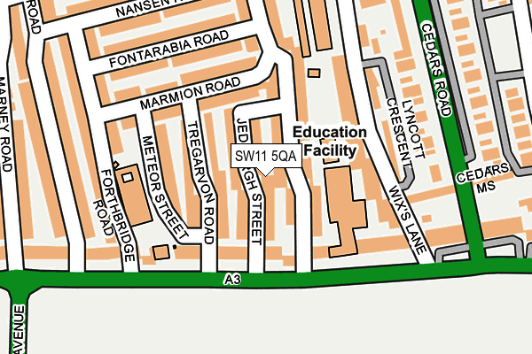 SW11 5QA map - OS OpenMap – Local (Ordnance Survey)