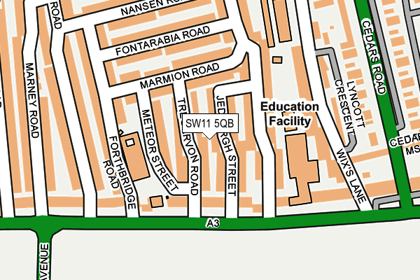 SW11 5QB map - OS OpenMap – Local (Ordnance Survey)