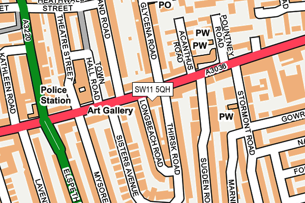 SW11 5QH map - OS OpenMap – Local (Ordnance Survey)