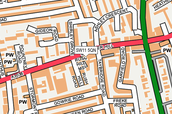 SW11 5QN map - OS OpenMap – Local (Ordnance Survey)