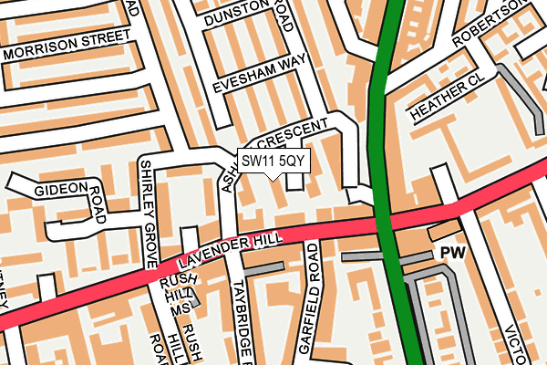 SW11 5QY map - OS OpenMap – Local (Ordnance Survey)