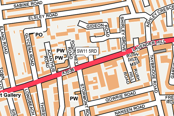 SW11 5RD map - OS OpenMap – Local (Ordnance Survey)