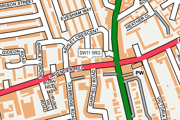 SW11 5RG map - OS OpenMap – Local (Ordnance Survey)
