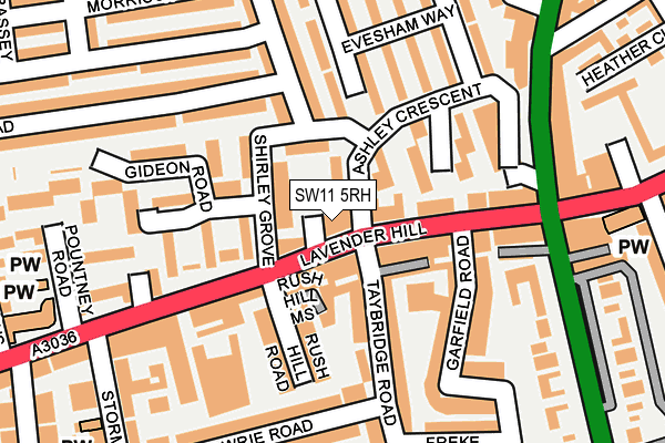 SW11 5RH map - OS OpenMap – Local (Ordnance Survey)