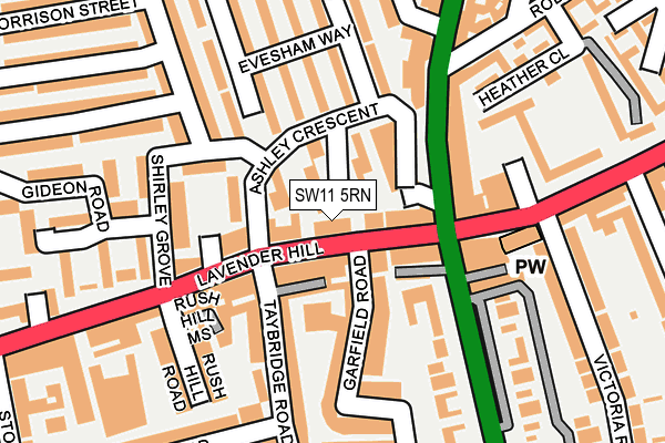 SW11 5RN map - OS OpenMap – Local (Ordnance Survey)