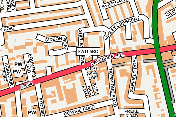 Map of WORPLE ROAD MEWS DEVELOPMENTS LTD at local scale