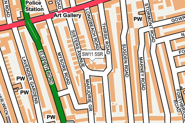 SW11 5SR map - OS OpenMap – Local (Ordnance Survey)