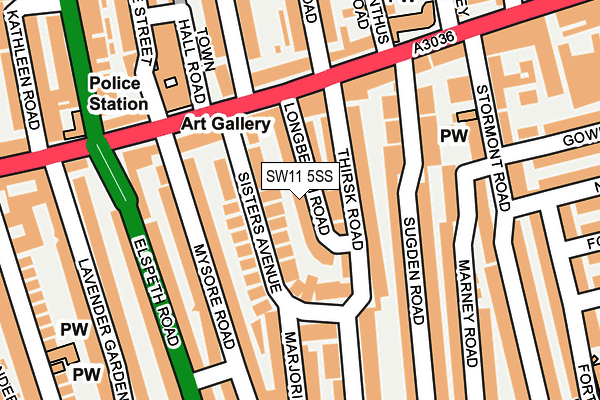 SW11 5SS map - OS OpenMap – Local (Ordnance Survey)