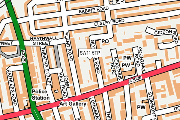 SW11 5TP map - OS OpenMap – Local (Ordnance Survey)