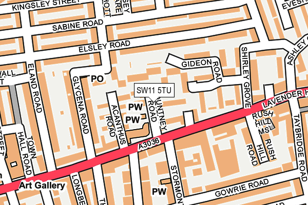 SW11 5TU map - OS OpenMap – Local (Ordnance Survey)