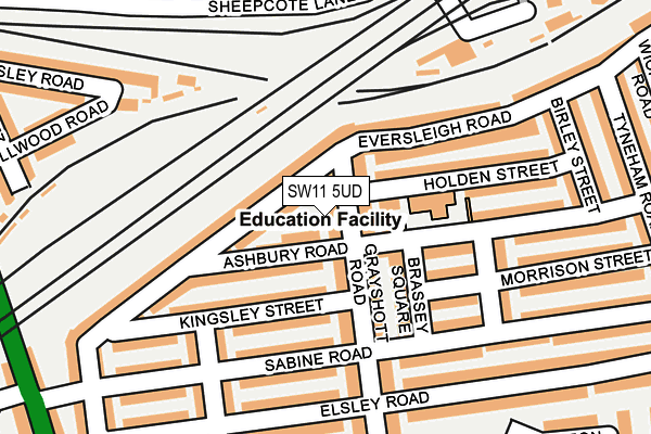 SW11 5UD map - OS OpenMap – Local (Ordnance Survey)