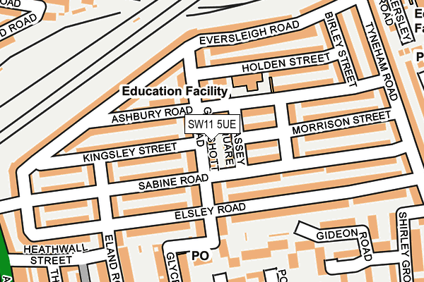 SW11 5UE map - OS OpenMap – Local (Ordnance Survey)