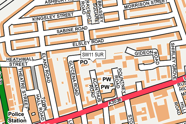 SW11 5UR map - OS OpenMap – Local (Ordnance Survey)