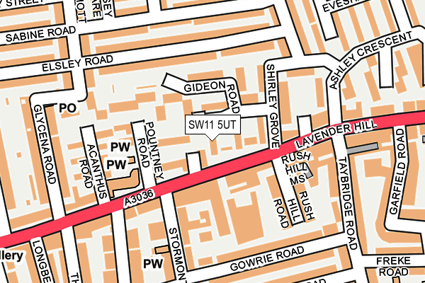 SW11 5UT map - OS OpenMap – Local (Ordnance Survey)